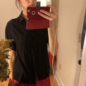 Black button up blouse